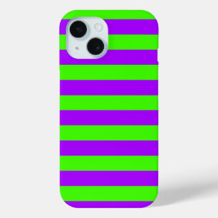 Electric Psychedelic Paarse en Harlequin Groen iPhone 15 Case