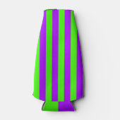 Electric Psychedelic Paarse en Harlequin Groen Flesjeskoeler (Voorkant)