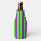 Electric Psychedelic Paarse en Harlequin Groen Flesjeskoeler (Fles Voorkant)