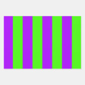 Electric Psychedelic Paarse en Harlequin Groen Inpakpapier Vel (Voorkant 3)