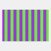 Electric Psychedelic Paarse en Harlequin Groen Inpakpapier Vel (Voorkant 2)
