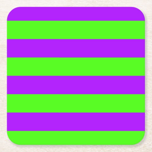 Electric Psychedelic Paarse en Harlequin Groen Kartonnen Onderzetters (Voorkant)