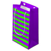 Electric Psychedelic Paarse en Harlequin Groen Klein Cadeauzakje (Voorkant Gekanteld)