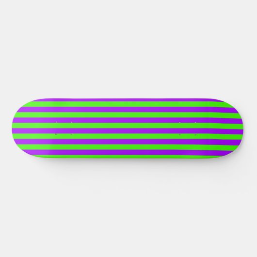 Electric Psychedelic Paarse en Harlequin Groen Persoonlijk Skateboard (Horizontaal)
