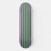 Electric Psychedelic Paarse en Harlequin Groen Persoonlijk Skateboard (Voorkant)