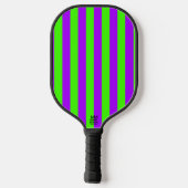Electric Psychedelic Paarse en Harlequin Groen Pickleball Paddle (Achterkant)