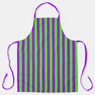 Electric Psychedelic Paarse en Harlequin Groen Schort