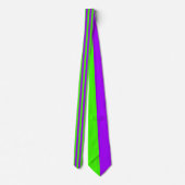 Electric Psychedelic Paarse en Harlequin Groen Stropdas (Achterkant)