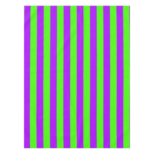 Electric Psychedelic Paarse en Harlequin Groen Tafelkleed (Voorkant)