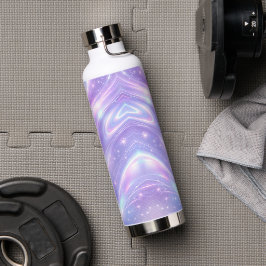 Electric purple neon patterns AI art  Waterfles