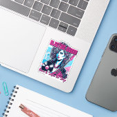 Electric Queen - Geboren om het podium te verleide Sticker (Laptop met iPhone)