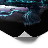 Electric Raven F-caw-f Halloween Moon  Poster (Hoek)