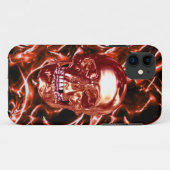Electric Red Chrome Skull iPhone 5 Hoesje (Achterkant (horizontaal))