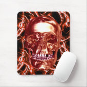Electric Red Chrome Skull-Muismat Muismat (Met muis)
