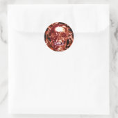 Electric Red Chrome Skull Stickers (Tas)