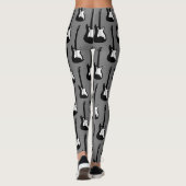 Electric rock gitaar patroon leggings (Achterkant)