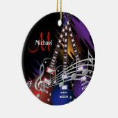 Electric Rock Guitar 🎸 Music Design Keramisch Ornament (Rechts)
