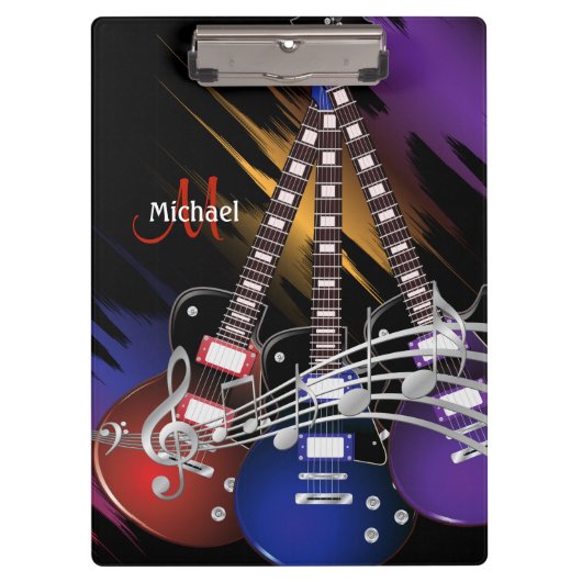 Electric Rock Guitar Music - Personaliseren Klembord (Voorkant)