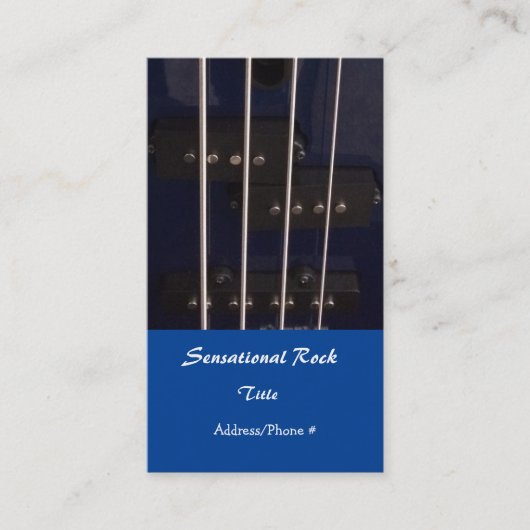 Electric Rock Guitar Visitekaartje (Voorkant)