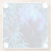 Electric Roos Tuin Glas Onderzetter (Achterkant)