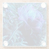 Electric Roos Tuin Glazen Onderzetter (Achterkant)