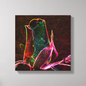 Electric Rosebud Abstract Bloemenkunst Canvas Afdruk (Voorkant)