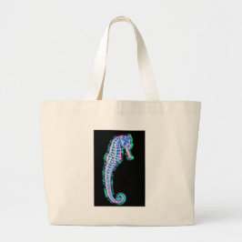 Electric Seahorse Grote Tote Bag
