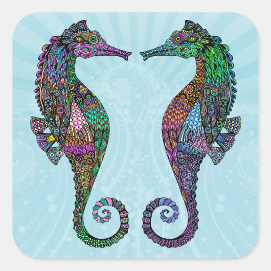 Electric Seahorse Stickers (Voorkant)