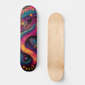 Electric Serpent Graffiti Art – Limited Edition Persoonlijk Skateboard (Voorkant)