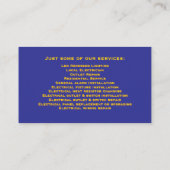 “Electric Service Company ” Business Card Visitekaartje (Achterkant)