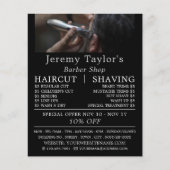 Electric Shave, Mannen Barbers Adverteren Flyer (Voorkant)