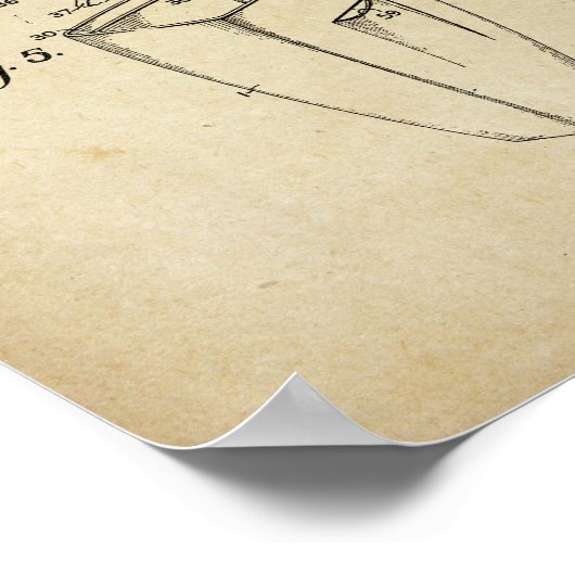 Electric Shaver Patent Poster Barber Shop Decor (Hoek)