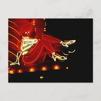 Electric Showgirl #2 Las Vegas  Neon Sign Briefkaart