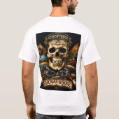 Electric Skull Rock Festival Tee | Guitar & Drum T-shirt (Achterkant)
