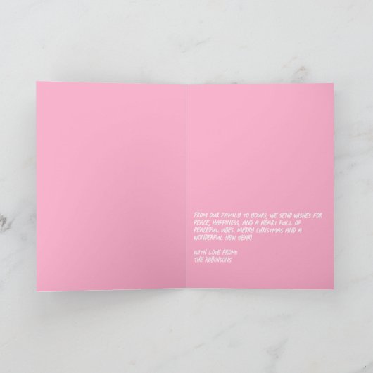 Electric Snowstorm Funny Cat Retro Christmas Photo Feestdagen Kaart (Binnen)