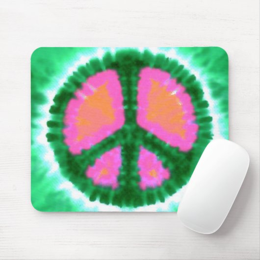 Electric Stropdas-Dye Peace Sign Muismat (Met muis)
