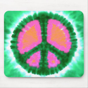 Electric Stropdas-Dye Peace Sign Muismat