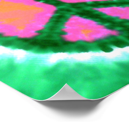 Electric Stropdas-Dye Peace Sign Poster (Hoek)