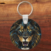 Electric Thunder Lion Soccer Ball Sleutelhanger (Voorkant)