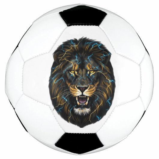 Electric Thunder Lion Soccer Ball Voetbal (Voorkant)