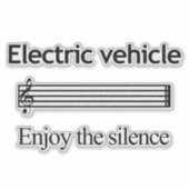 Electric Vehicle Custom-Cut Vinyl Stickers (Voorkant)