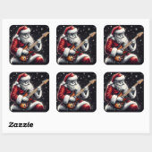 Electric Vibes als Santa Shreds feestelijk Vierkante Sticker (Vel)