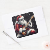 Electric Vibes als Santa Shreds feestelijk Vierkante Sticker (Envelop)