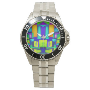 Electric Vibes droomt van stijlvolle  Abstracte ku Horloge