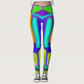 Electric Vibes droomt van stijlvolle Abstracte ku Leggings (Voorkant)