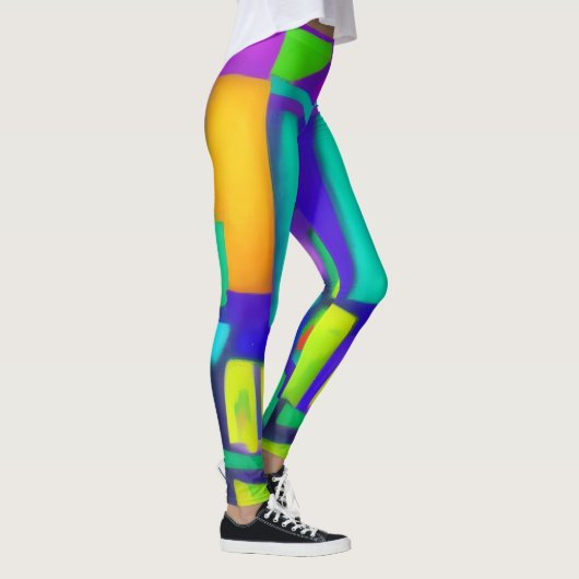 Electric Vibes droomt van stijlvolle Abstracte ku Leggings (Rechts)