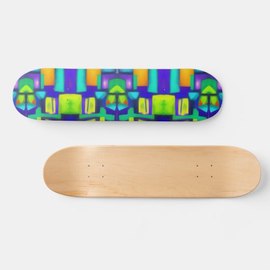 Electric Vibes droomt van stijlvolle  Abstracte ku Persoonlijk Skateboard (Horizontaal)