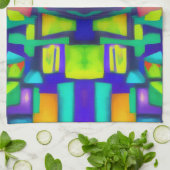 Electric Vibes droomt van stijlvolle Abstracte ku Theedoek (Gevouwen)