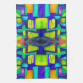 Electric Vibes droomt van stijlvolle Abstracte ku Theedoek (Verticaal)