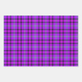 Electric Violet and Fuchsia Plaid Purple Inpakpapier Vel (Voorkant 2)